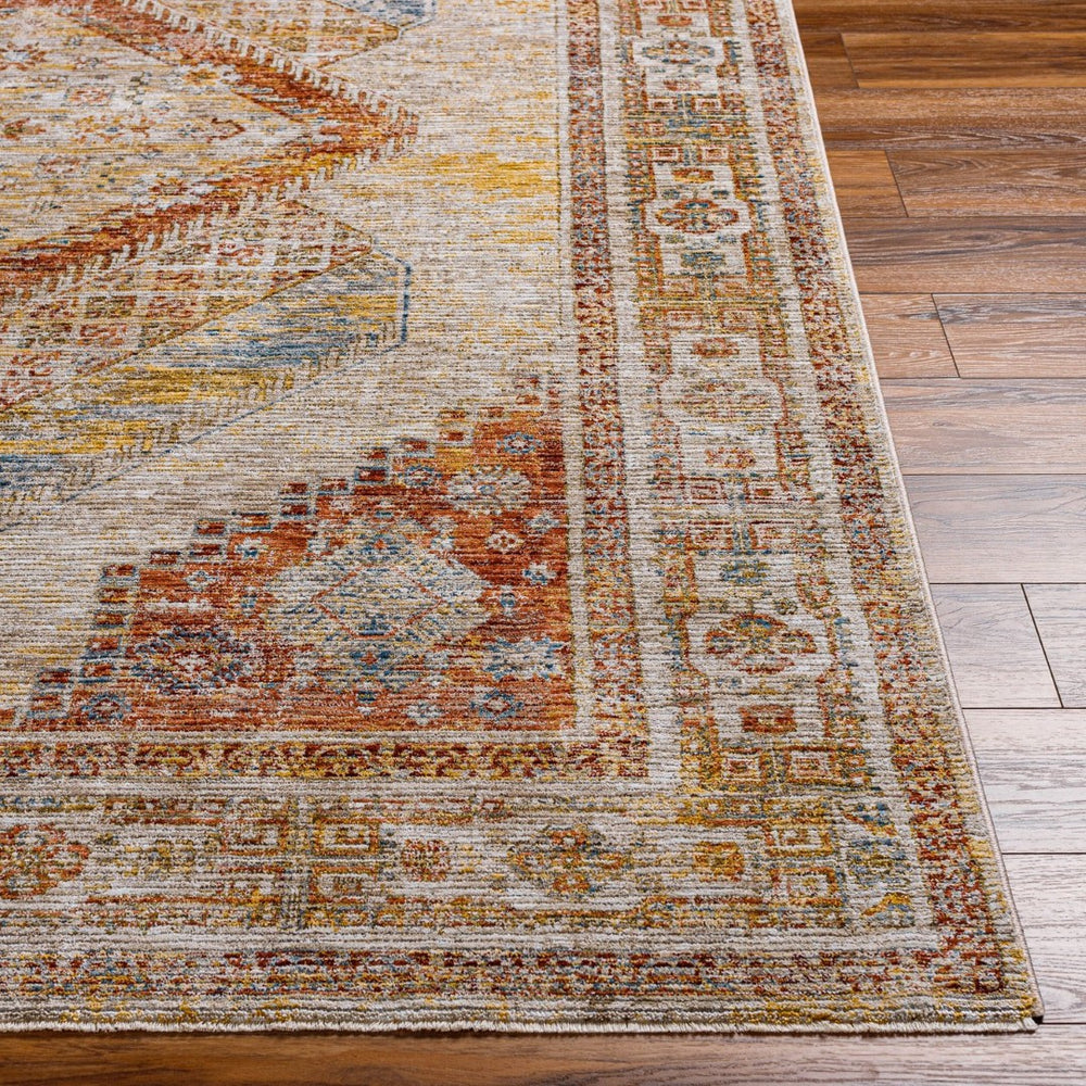 Livabliss Naila Traditional Fringe Area Rug Machine Woven Polyester for Formal Living Rooms Light Sage, Tan 7'10" x 10'2" IAL2303-710103