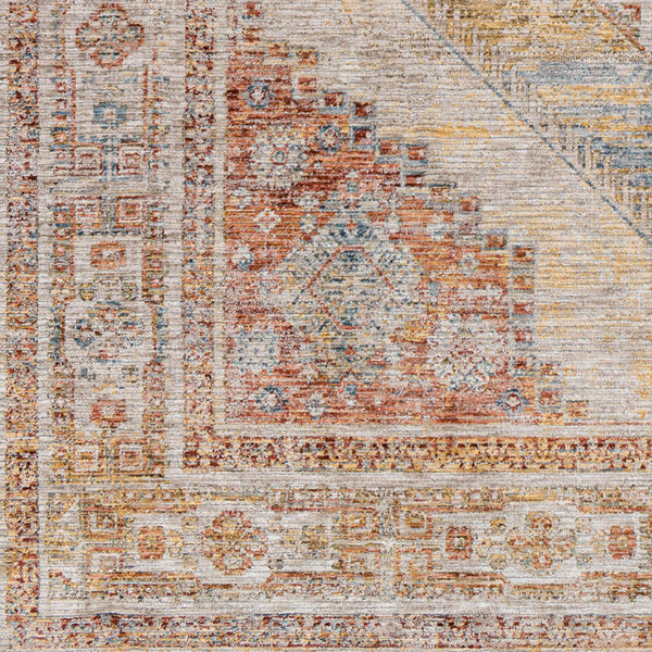 Naila IAL-2303 9' x 12'2" Machine Woven Rug IAL2303-9122  Light Sage, Tan, Sage, Mustard, Dark Blue, Rust Surya