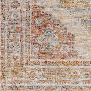 Livabliss Naila Traditional Fringe Area Rug Machine Woven Polyester for Formal Living Rooms Light Sage, Tan 7'10" x 7'10" IAL2303-710RD