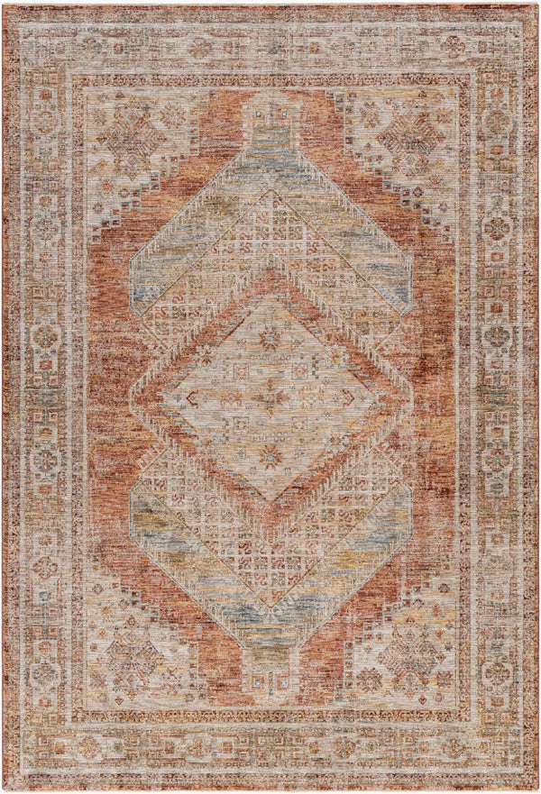 Livabliss Naila Traditional Fringe Area Rug Turkey Woven Polyester for Formal Living Dining Rooms Tan, Sage 6'7" x 9'6" IAL2304-6796