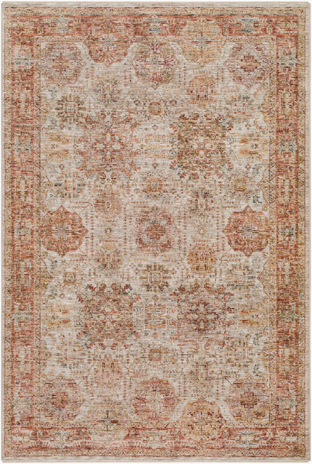 Livabliss Naila Traditional Fringe Area Rug Turkey Woven Polyester for Living Room Bedroom Light Sage, Sag 2' x 2'11" IAL2305-23