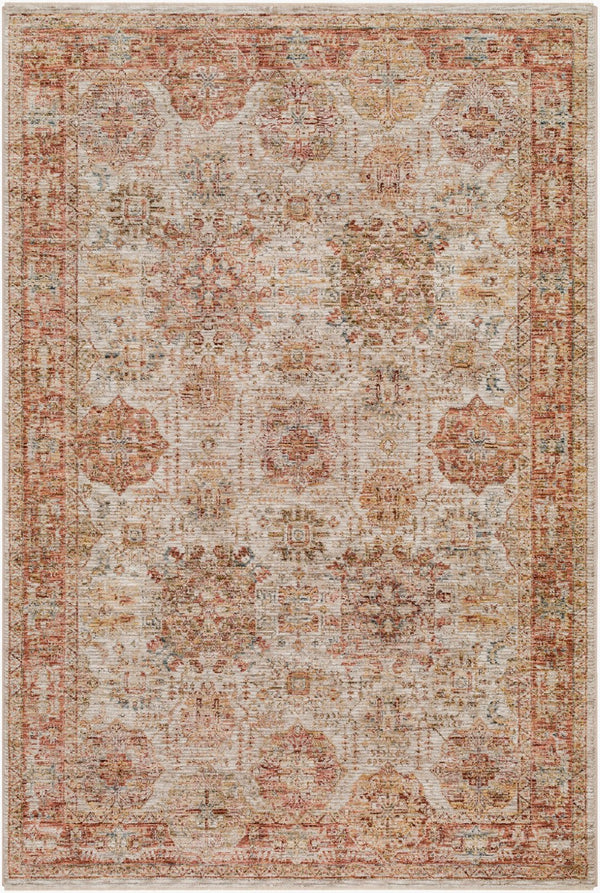 Livabliss Naila Traditional Fringe Area Rug Turkey Woven Polyester for Living Room Bedroom Light Sage, Sag 2' x 2'11" IAL2305-23