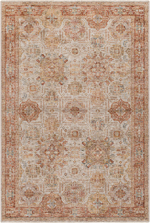 Naila IAL-2305 6'7" x 9'6" Machine Woven Rug IAL2305-6796  Light Sage, Sage, Tan, Mustard, Rust, Olive Surya