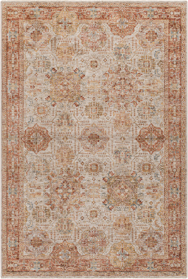Naila IAL-2305 6'7" x 9'6" Machine Woven Rug IAL2305-6796  Light Sage, Sage, Tan, Mustard, Rust, Olive Surya