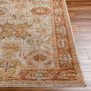 Livabliss Naila Traditional Fringe Area Rug Turkey Woven Polyester for Living Room Bedroom Light Sage, Sag 7'10" x 7'10" IAL2305-710RD