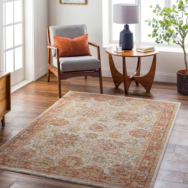Livabliss Naila Traditional Fringe Area Rug Turkey Woven Polyester for Living Room Bedroom Light Sage, Sag 7'10" x 7'10" IAL2305-710RD