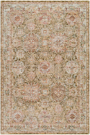 Livabliss Naila Traditional Fringe Area Rug Polyester Machine Woven for Living Room Bedroom Sage, Light Sag 5' x 7'5" IAL2306-575