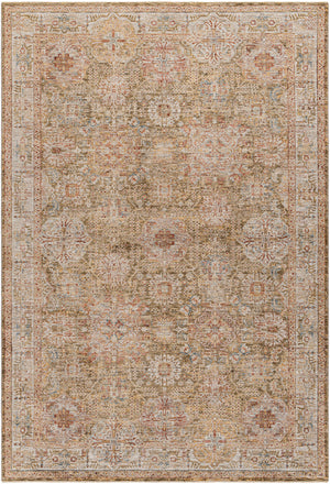 Naila IAL-2306 6'7" x 9'6" Machine Woven Rug IAL2306-6796  Sage, Light Sage, Olive, Mustard, Tan, Rust Surya