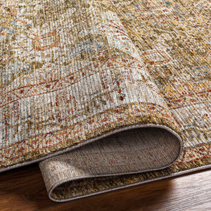 Naila IAL-2306 9' x 12'2" Machine Woven Rug IAL2306-9122  Sage, Light Sage, Olive, Mustard, Tan, Rust Surya