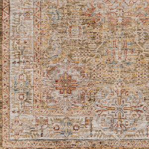 Naila IAL-2306 9' x 12'2" Machine Woven Rug IAL2306-9122  Sage, Light Sage, Olive, Mustard, Tan, Rust Surya