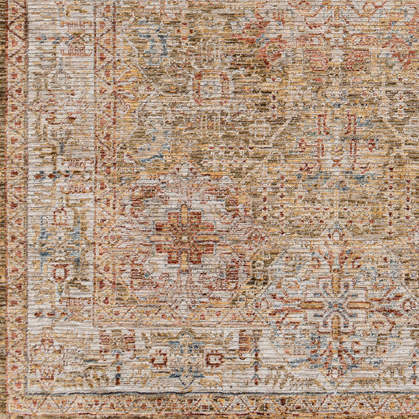 Naila IAL-2306 9' x 12'2" Machine Woven Rug IAL2306-9122  Sage, Light Sage, Olive, Mustard, Tan, Rust Surya
