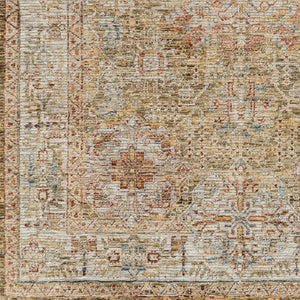 Livabliss Naila Traditional Fringe Area Rug Polyester Machine Woven for Living Room Bedroom Sage, Light Sag 6'7" x 6'7" IAL2306-67RD