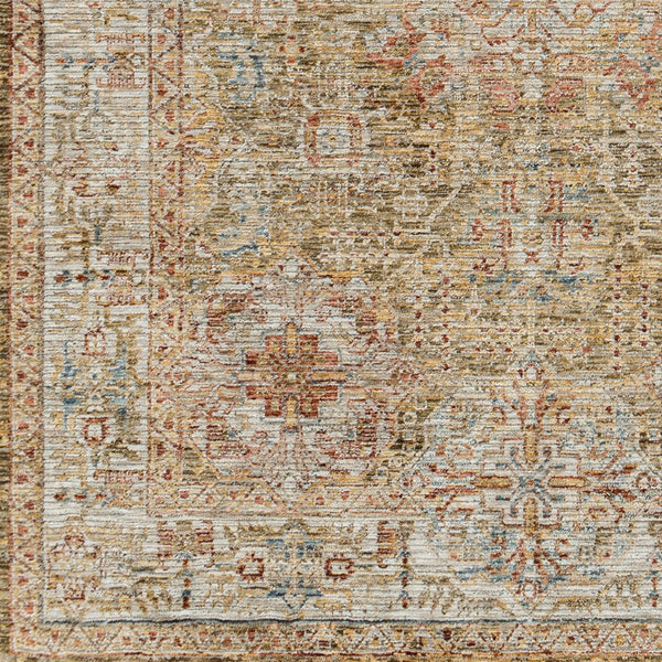 Livabliss Naila Traditional Fringe Area Rug Polyester Machine Woven for Living Room Bedroom Sage, Light Sag 6'7" x 6'7" IAL2306-67RD