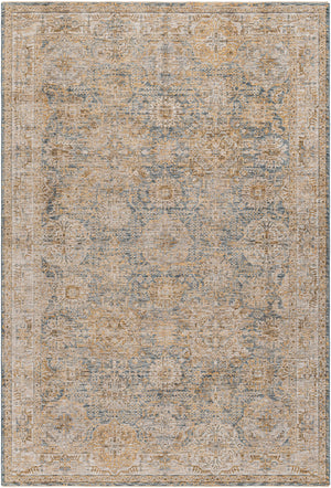 Naila IAL-2307 6'7" x 9'6" Machine Woven Rug IAL2307-6796  Sage, Light Sage, Tan, Dark Blue, Mustard, Olive Surya