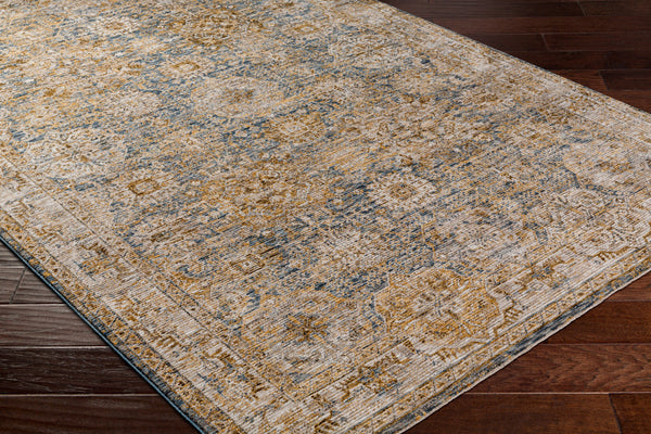 Naila IAL-2307 9' x 12'2" Machine Woven Rug IAL2307-9122  Sage, Light Sage, Tan, Dark Blue, Mustard, Olive Surya