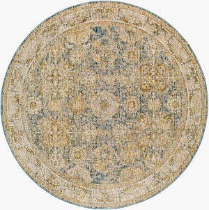 Livabliss Naila Traditional Fringe Area Rug Turkish Woven Polyester for Living Room Bedroom Sage, Light Sag 6'7" x 6'7" IAL2307-67RD