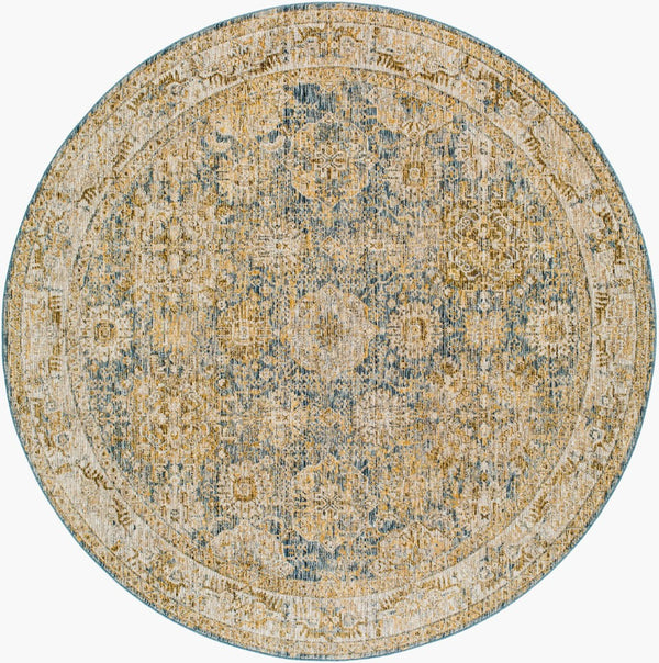 Livabliss Naila Traditional Fringe Area Rug Turkish Woven Polyester for Living Room Bedroom Sage, Light Sag 6'7" x 6'7" IAL2307-67RD