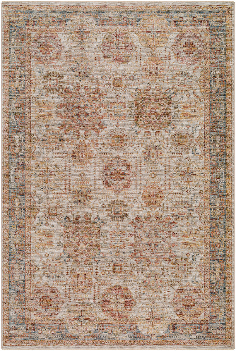 Naila IAL-2308 9' x 12'2" Machine Woven Rug IAL2308-9122  Light Sage, Sage, Tan, Mustard, Dark Blue, Rust Surya