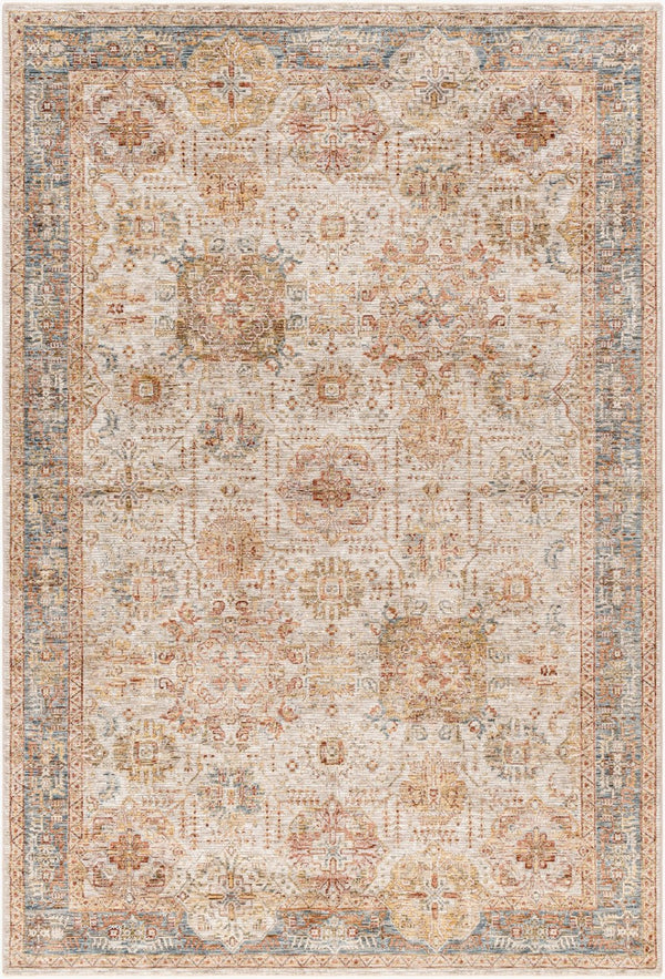 Livabliss Naila Traditional Fringe Area Rug Turkey Woven Polyester Medium Pile Living Room Light Sage, Sag 6'7" x 9'6" IAL2308-6796