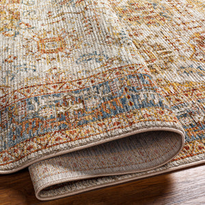 Naila IAL-2308 9' x 12'2" Machine Woven Rug IAL2308-9122  Light Sage, Sage, Tan, Mustard, Dark Blue, Rust Surya