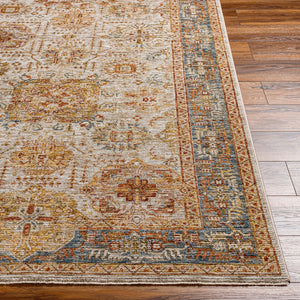 Livabliss Naila Traditional Fringe Area Rug Turkey Woven Polyester Medium Pile Living Room Light Sage, Sag 6'7" x 6'7" IAL2308-67RD