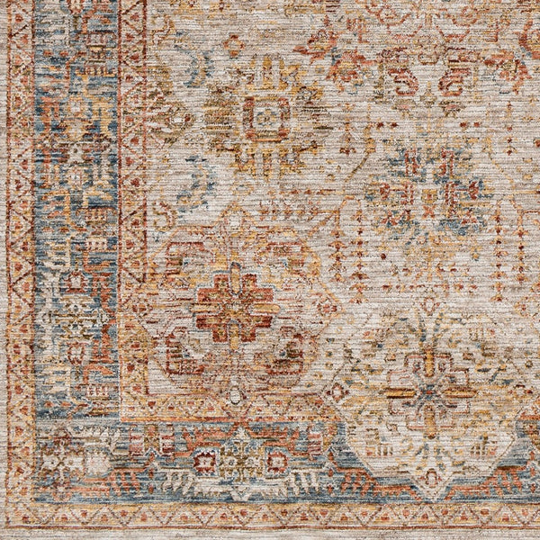 Livabliss Naila Traditional Fringe Area Rug Turkey Woven Polyester Medium Pile Living Room Light Sage, Sag 6'7" x 6'7" IAL2308-67RD