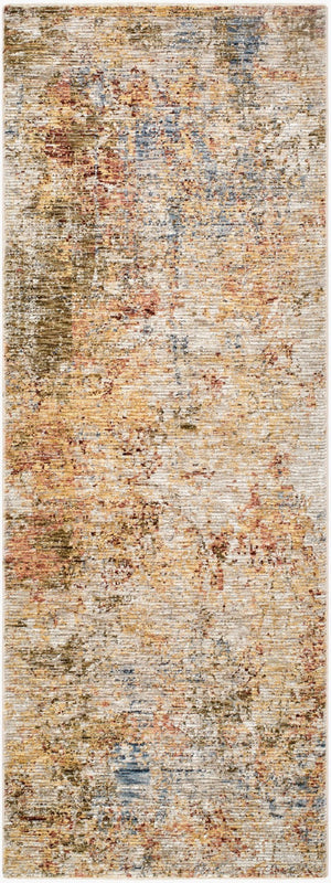 Livabliss Naila Fringe Border Polyester Area Rug Turkish Woven Medium Pile Living Room Accent Tan, Sage 2'7" x 7'3" IAL2309-2773