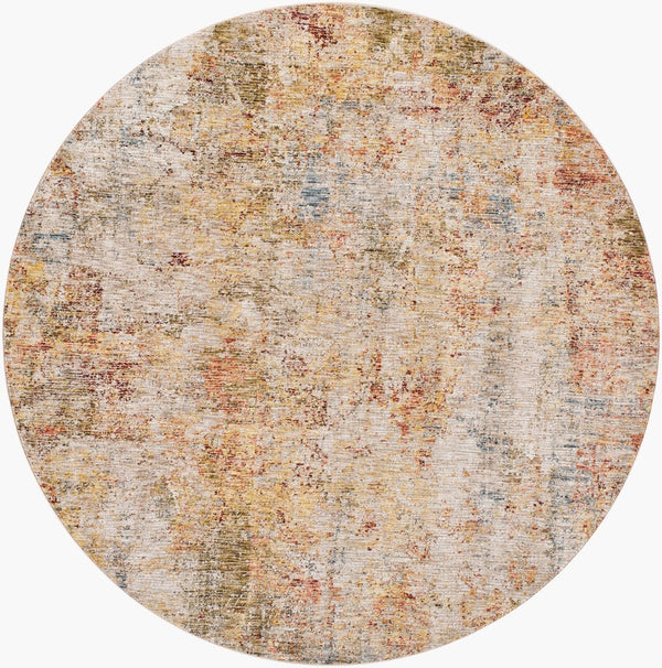 Livabliss Naila Fringe Border Polyester Area Rug Turkish Woven Medium Pile Living Room Accent Tan, Sage 7'10" x 7'10" IAL2309-710RD