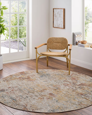 Livabliss Naila Bohemian Fringe Area Rug Polyester Woven in Turkey for Living or Dining Rooms Tan, Light Sage 5'3" x 5'3" IAL2310-53RD