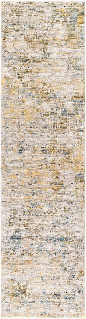 Livabliss Naila Machine Woven Polyester Area Rug with Fringe Trim for Living or Dining Rooms Tan, Light Sage 2'7" x 10' IAL2311-2710