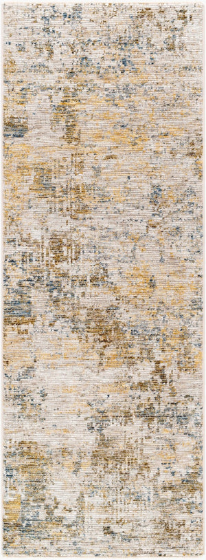 Livabliss Naila Machine Woven Polyester Area Rug with Fringe Trim for Living or Dining Rooms Tan, Light Sage 7'3" x 2'8" IAL2311-2773