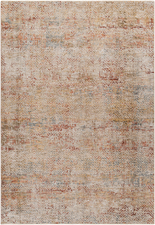 Naila IAL-2312 6'7" x 9'6" Machine Woven Rug IAL2312-6796  Light Sage, Tan, Sage, Mustard, Rust, Dark Blue Surya
