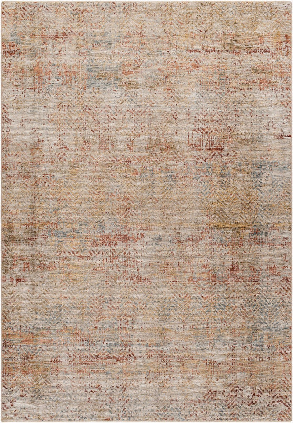 Livabliss Naila Polyester Area Rug Turkey Woven Fringe Border Medium Pile Living Room Accent Light Sage, Tan 6'7" x 9'6" IAL2312-6796