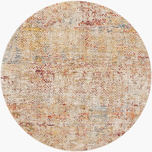 Livabliss Naila Polyester Area Rug Turkey Woven Fringe Border Medium Pile Living Room Accent Light Sage, Tan 6'7" x 6'7" IAL2312-67RD