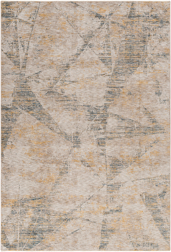 Naila IAL-2314 6'7" x 9'6" Machine Woven Rug IAL2314-6796  Light Sage, Tan, Sage, Dark Blue, Mustard, Olive Surya