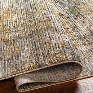 Naila IAL-2316 9' x 12'2" Machine Woven Rug IAL2316-9122  Light Sage, Tan, Sage, Dark Blue, Mustard, Olive Surya