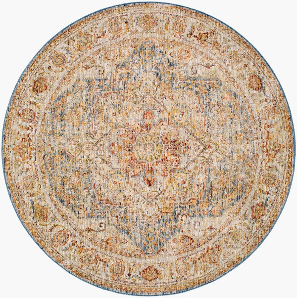 Livabliss Naila Traditional Fringe Area Rug Polyester Pile for Formal Living and Dining Rooms Light Sage, Sag 5'3" x 5'3" IAL2317-53RD