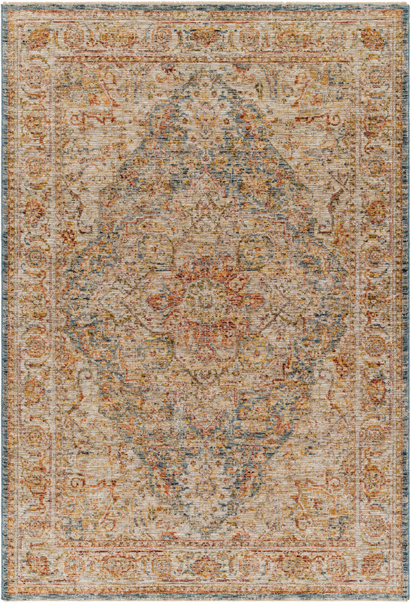 Naila IAL-2317 9' x 12'2" Machine Woven Rug IAL2317-9122  Light Sage, Sage, Tan, Mustard, Dark Blue, Rust Surya