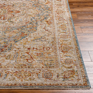 Naila IAL-2317 9' x 12'2" Machine Woven Rug IAL2317-9122  Light Sage, Sage, Tan, Mustard, Dark Blue, Rust Surya