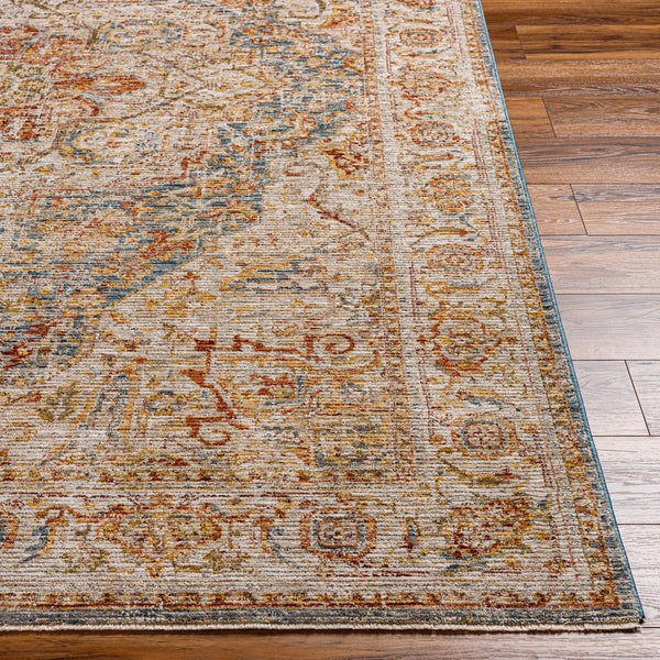 Naila IAL-2317 9' x 12'2" Machine Woven Rug IAL2317-9122  Light Sage, Sage, Tan, Mustard, Dark Blue, Rust Surya