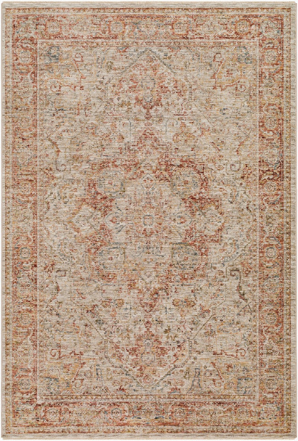 Livabliss Naila Traditional Fringe Area Rug Turkey Woven Polyester Medium Pile Living Room Light Sage, Tan 10' x 13'11" IAL2318-1014