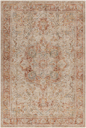 Naila IAL-2318 6'7" x 9'6" Machine Woven Rug IAL2318-6796  Light Sage, Tan, Sage, Mustard, Rust, Burgandy Surya