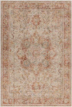 Livabliss Naila Traditional Fringe Area Rug Turkey Woven Polyester Medium Pile Living Room Light Sage, Tan 6'7" x 9'6" IAL2318-6796