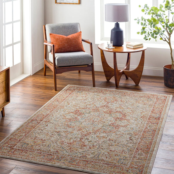 Livabliss Naila Traditional Fringe Area Rug Turkey Woven Polyester Medium Pile Living Room Light Sage, Tan 10' x 13'11" IAL2318-1014