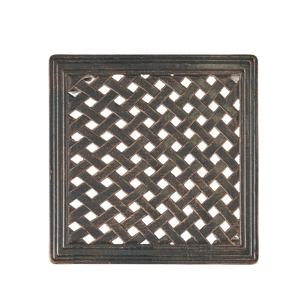 English Elm Laughlin Cast Aluminum Outdoor End Tables Antique Copper Patina Old World Patio Set 54043.00