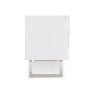 Bernhardt Bernhardt Penrose Credenza With Floral Plaster Fronts, Polished Stainless Base, Soft-Close Storage (96) 301870