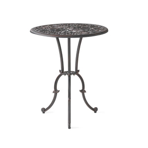 English Elm Charleston Cast Aluminum Outdoor Bistro Set Rust Resistant Copper Finish Patio Seating 50550.00COP