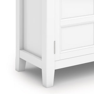 English Elm Burlington Low Storage Cabinet with Handcrafted Solid Wood, Transitional Design, Adjustable Shelves and Anti-Tip Safety White B136P158511