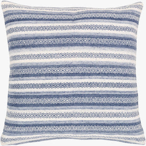 Surya Isabella 30"X30" Luxurious Floor Pillow - Modern Elegance For Cozy Living Room & Bedroom Decor Navy Viscose,Wool,Viscose,Wool Ib003-3030