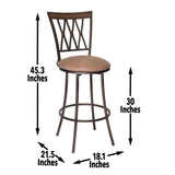 English Elm Steve Silver - Sedona - Swivel Barstool - Dark Brown